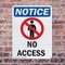 Signmission No Access OSHA Notice Sign, Plastic, 7in W x 10in L, 2PK OS-2PACK-NS-P-710-V-14344 - alternate 2